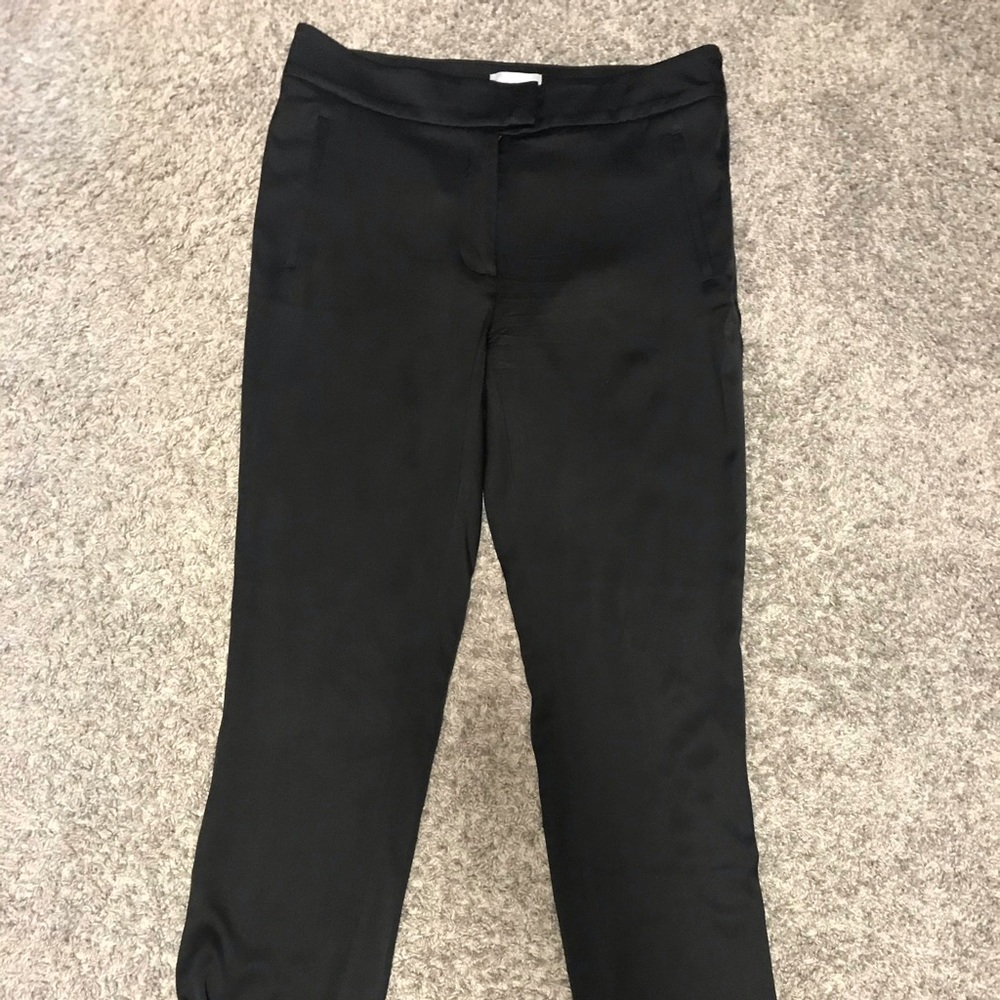 Black satin woman pants
